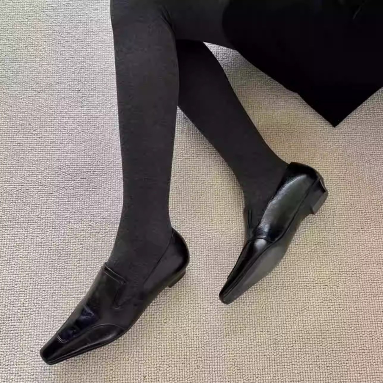 真皮新款小方头低跟女士穆勒小皮鞋女玛丽珍单鞋一脚蹬懒人乐福鞋,女鞋,乐福鞋（豆豆鞋）,淘宝优惠券,粉丝福利购,淘宝优惠卷