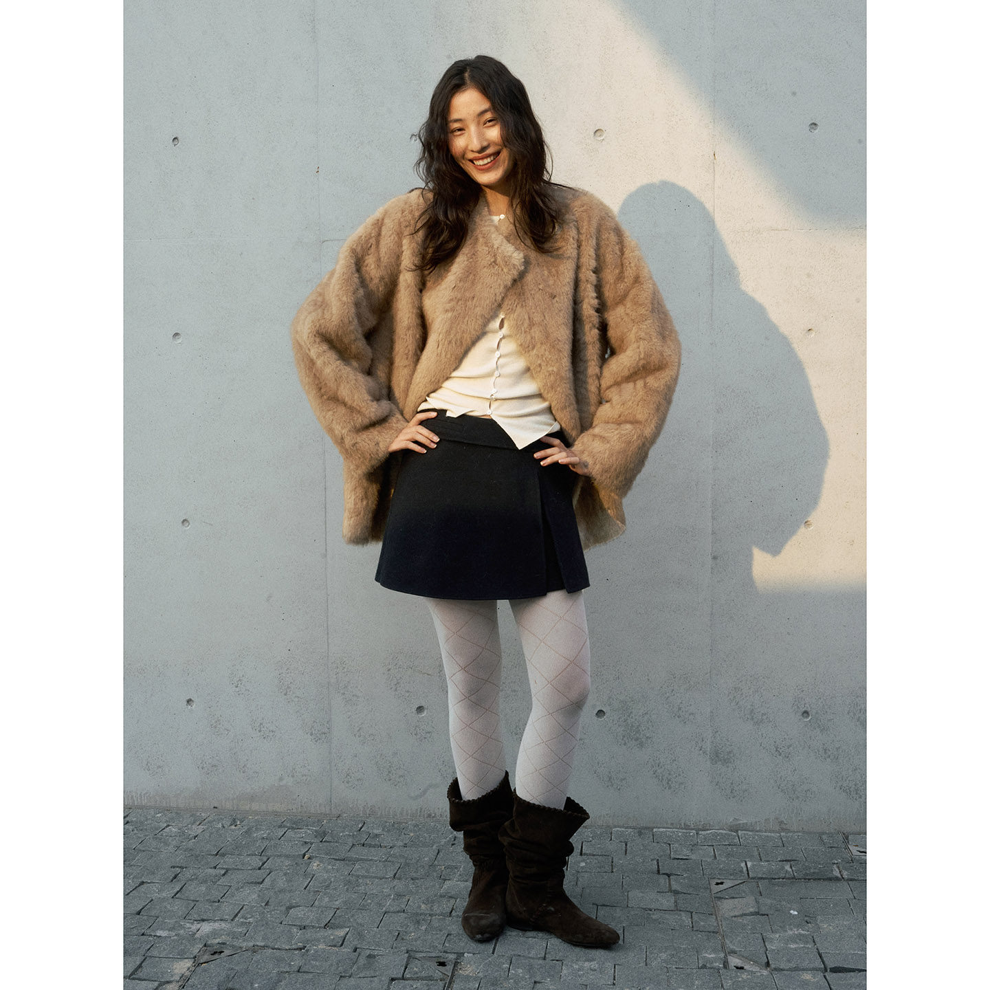 洛边 原创设计师款假两件A字半身裙女毛呢包臀短裤秋冬百搭,女装/女士精品,短裤,淘宝优惠券,粉丝福利购,淘宝优惠卷