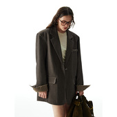 外套花苞半身裙套装 洛边 口拼接两件套毛边西装 原创设计袖 仲春