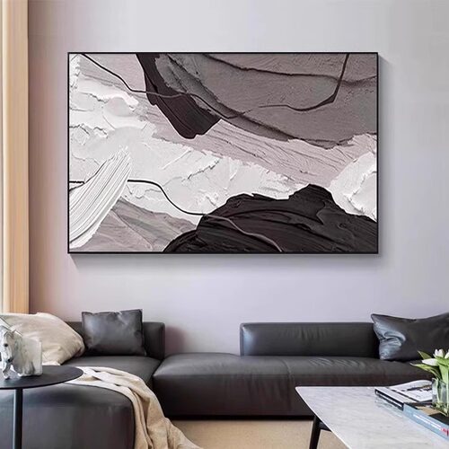 客厅现代简约是挂画抽象