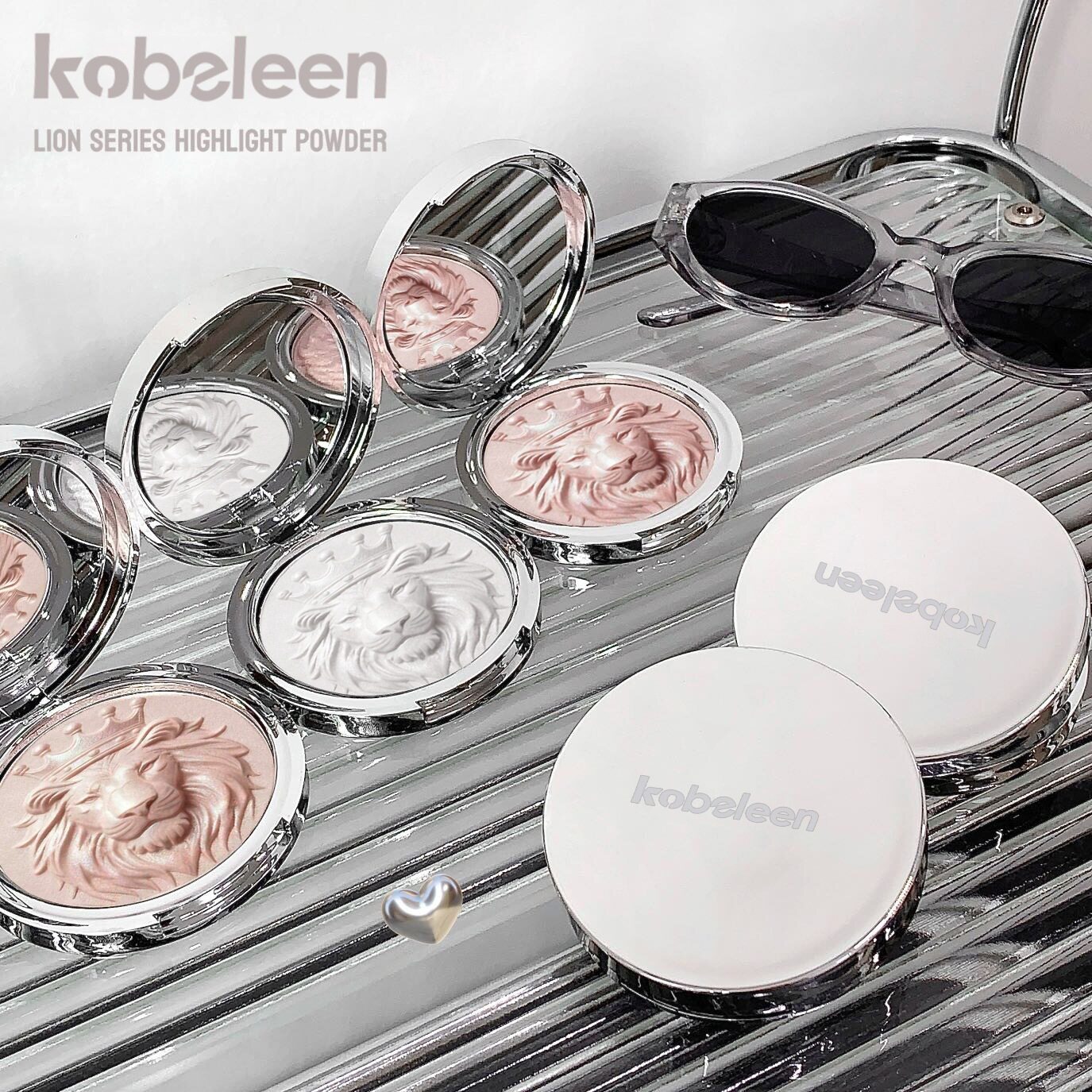 kobeleen狮子系列高光粉土豆泥爆闪清透光泽氛围感珠光细闪高光