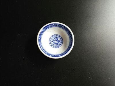 景德镇厂货陶瓷青花2寸元托广东