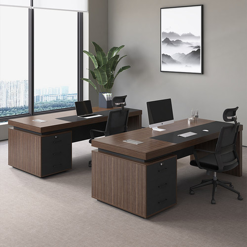 老板简约现代办公桌椅组合