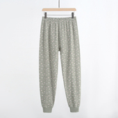 纯棉薄款 保暖衬裤 印花高腰加档宽松全棉衬裤 中老年人女士秋裤 线裤