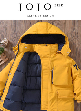 JOJO'S L. PD.Lemon.男童深冬加厚连帽羽绒棉服夹棉外套 | 格檬