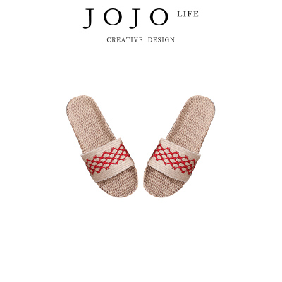 JOJO'SLIFEPD防滑亚麻凉拖鞋