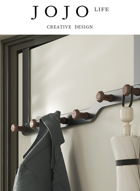 JOJO'S L. PD.benefits.枪灰色铁艺门后挂钩收纳挂衣钩 | 丽泽