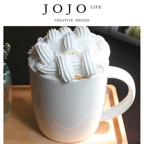 JOJO'SLIFEPD无盖纯白陶瓷杯子