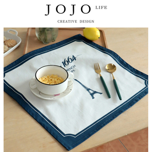 JOJO'S L. PD.shelve.餐巾布印花方巾美食背景西式餐垫 | 停搁