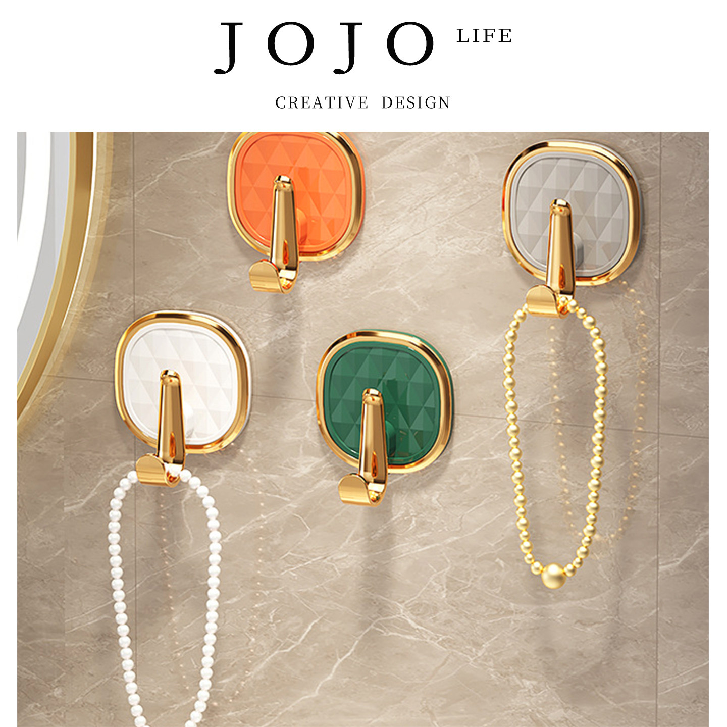 JOJO'SLIFEPD塑料挂钩免打孔