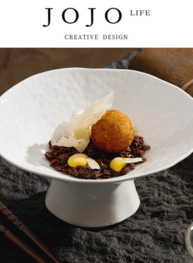 JOJO'S L. PD.excellent.陶瓷盘零食高脚盘中式简约糕点盘 | 选优