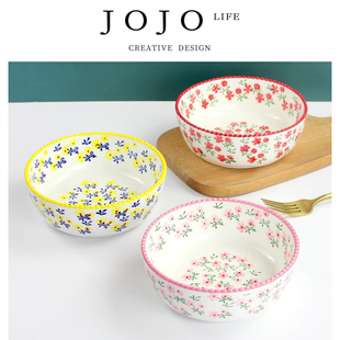 争拍 JOJO PD.Auction.创意陶瓷碗家用餐具小碎花沙拉碗