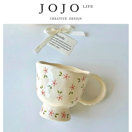 JOJO'SLIFEPD手捏高脚杯陶瓷杯