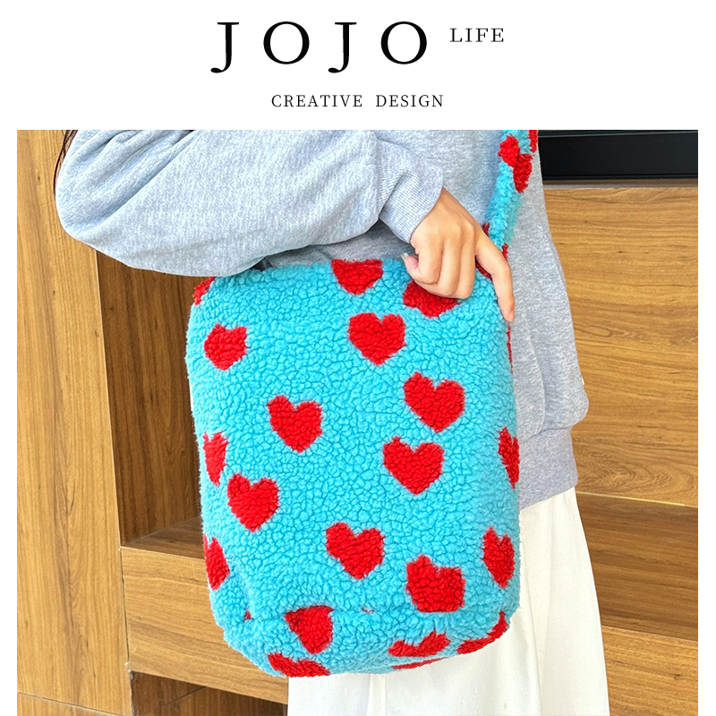 JOJO'SLIFEPD羊羔毛绒斜挎包
