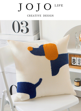 JOJO'S L. PD.more.轻奢现代简约蓝色动物轻奢沙发抱枕套 | 为多