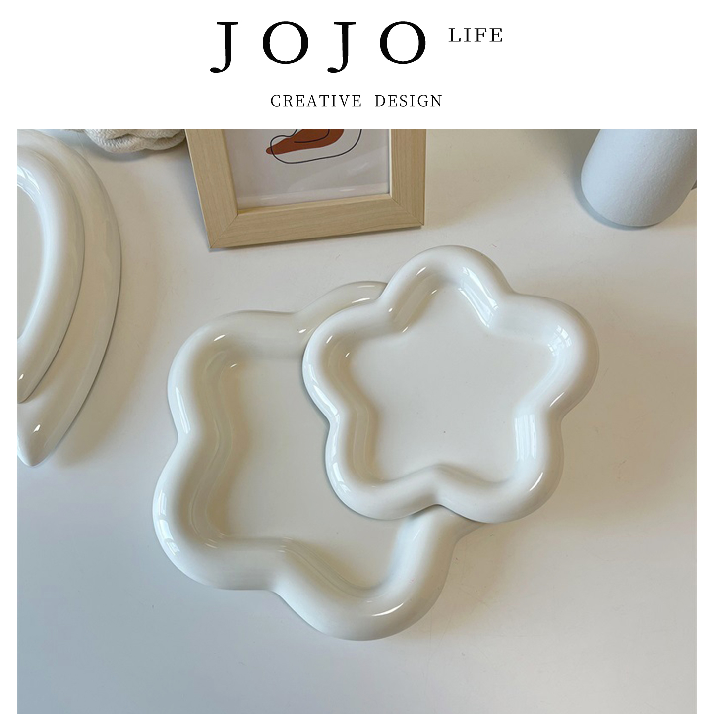 JOJO'SLIFEPD爱心嘟嘟盘白色盘