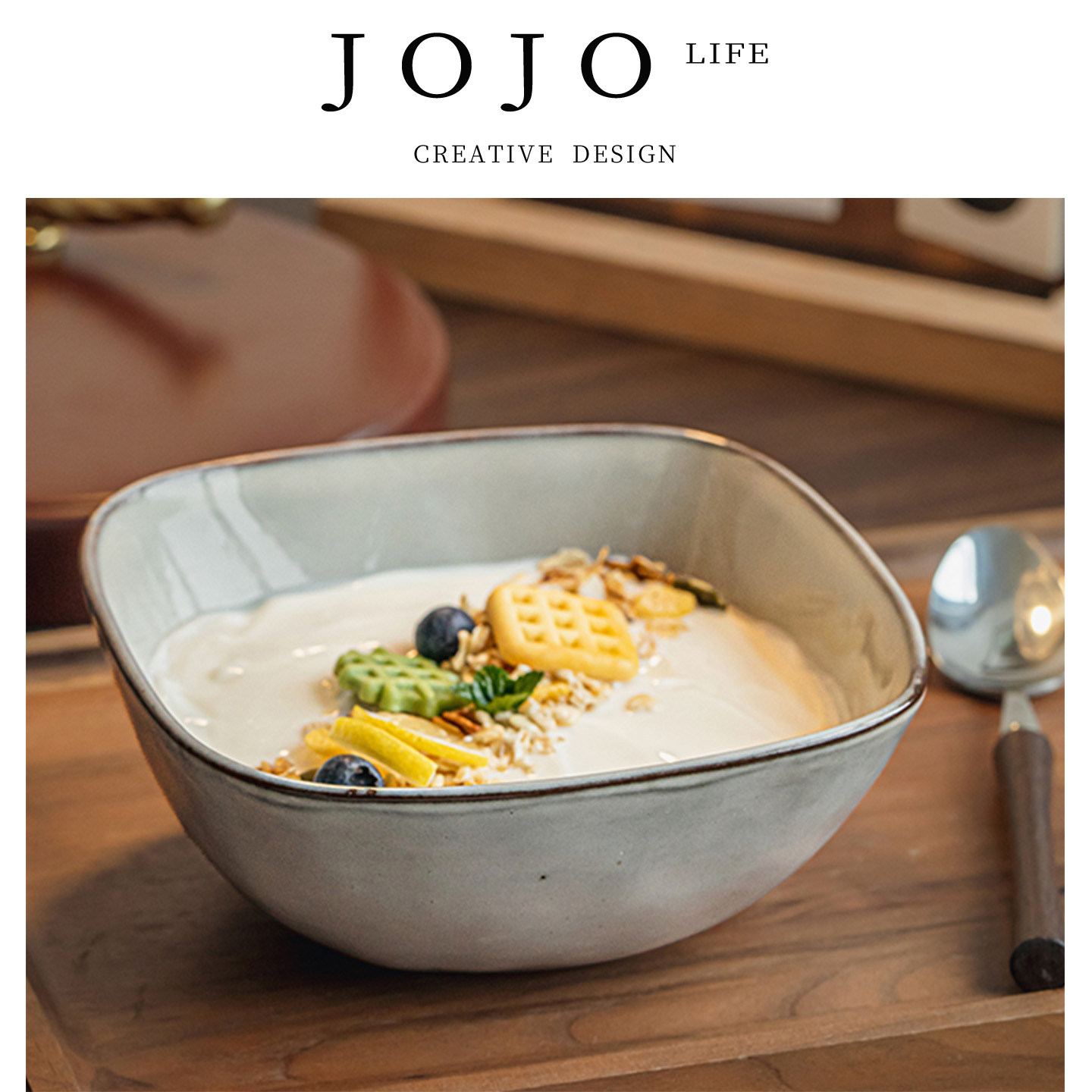 JOJO'SLIFEPD日式方形碗陶瓷碗