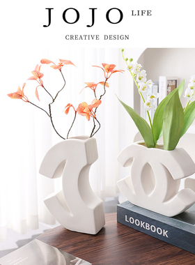 JOJO'S L. PD.Clam.北欧创意白色陶瓷花瓶ins风轻奢装饰 | 蚌汰