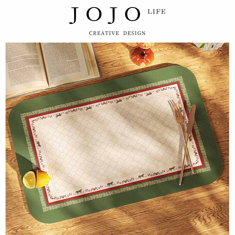 JOJO'S L. PD.Libo.美式轻奢皮革桌垫可水洗餐垫酒店碗垫 | 荔波