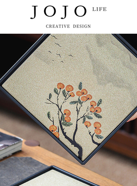 JOJO'S L. PD.紫泉涧.功夫茶具茶托盘黑陶吸水壶承干泡台 | 沾满