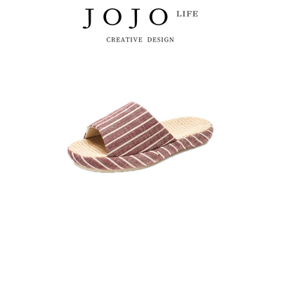 JOJO'SLIFEPD透气亚麻凉拖鞋