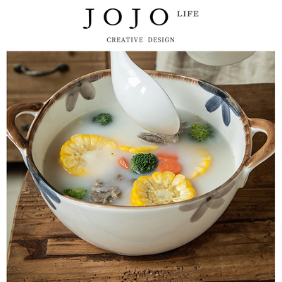 JOJO'SLIFEPD田园风手绘双耳碗