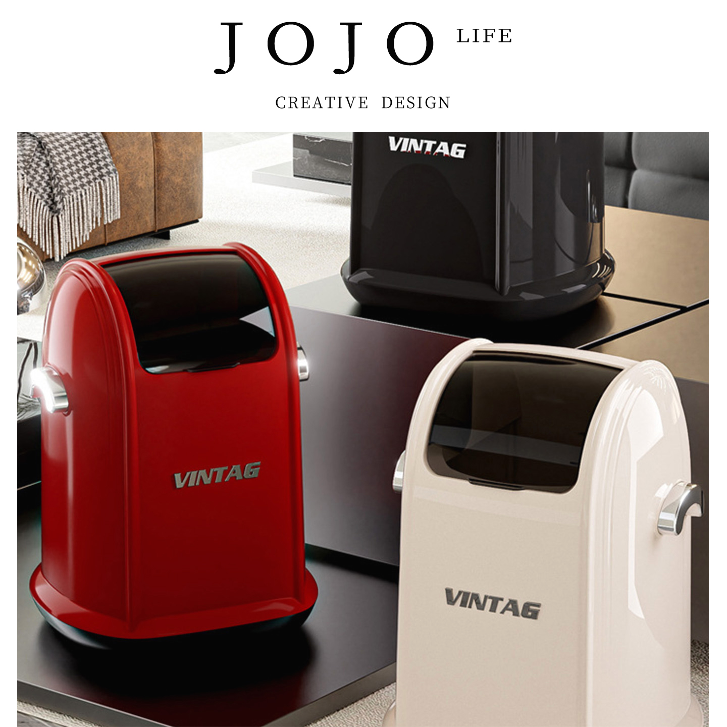 JOJO'SLIFEPD垃圾桶轻奢大容量