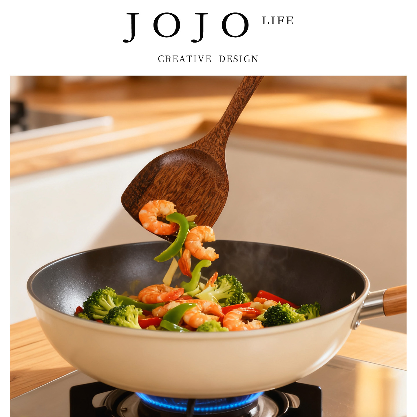 JOJO'S L. PD·Thin·餐具木铲家用鸡翅木耐高温不粘锅铲 | 薄铲