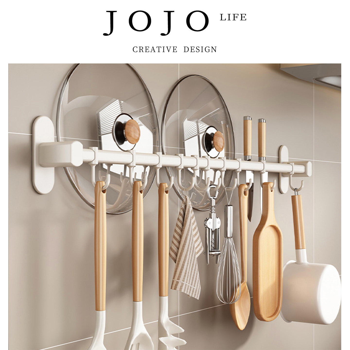 JOJO'SLIFEPD厨房挂钩架免打孔