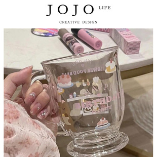 JOJO'S L. PD.bat.玻璃杯防烫小熊蛋糕玻璃杯ins杯子 | 蝠愿