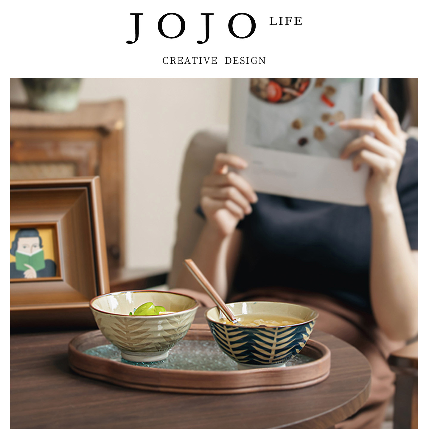 JOJO'SLIFEPD日式碗陶瓷米饭碗