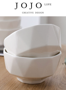 JOJO'S L. PD.tied. 简约汤碗面碗餐厅酒店加厚陶瓷米饭碗 | 拴藉