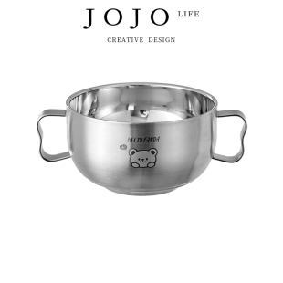 链阿 JOJO PD.chain.316不锈钢儿童碗带手柄家用餐碗卡通