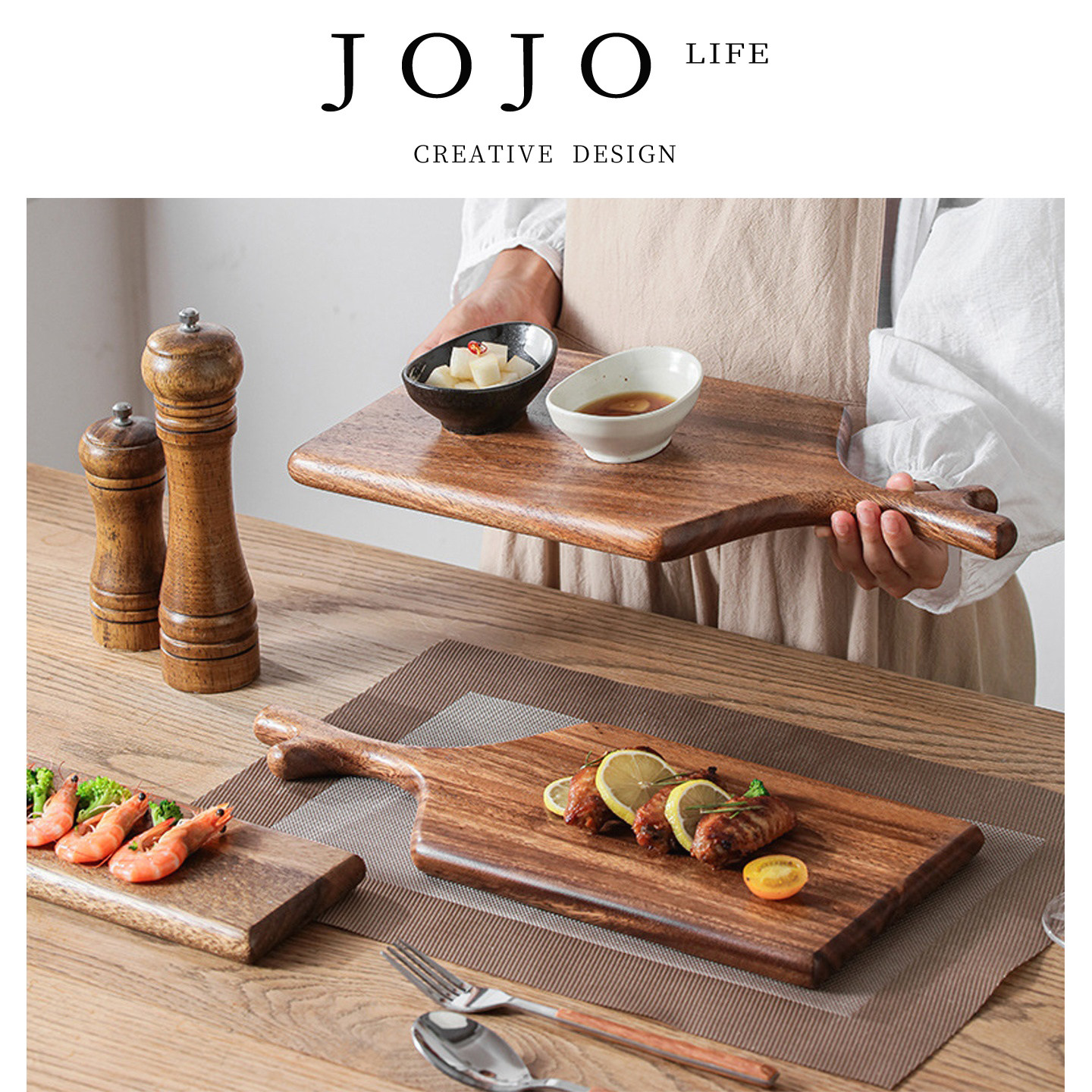 JOJO'S L. PD.Dance.碗新款胡桃木砧板面包盘西式餐厅酒店 | 赌舞