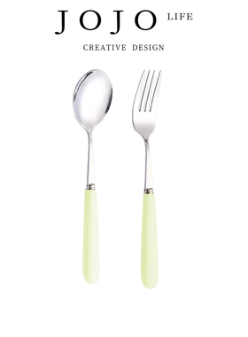 JOJO'S L. PD.snow.可爱小勺子彩色色釉陶瓷不锈钢勺子 | 空雪