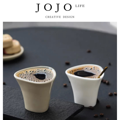 jojo浓缩羊脂玉意式手冲杯子陶瓷