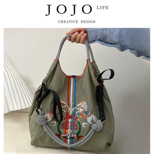 JOJO'SLIFEPD刺绣购物帆布包