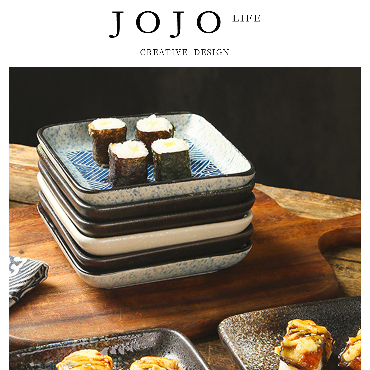 JOJO'SLIFEPD日式陶瓷碟方盘