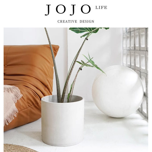 JOJO'SLIFEPD水泥落地花盆圆形
