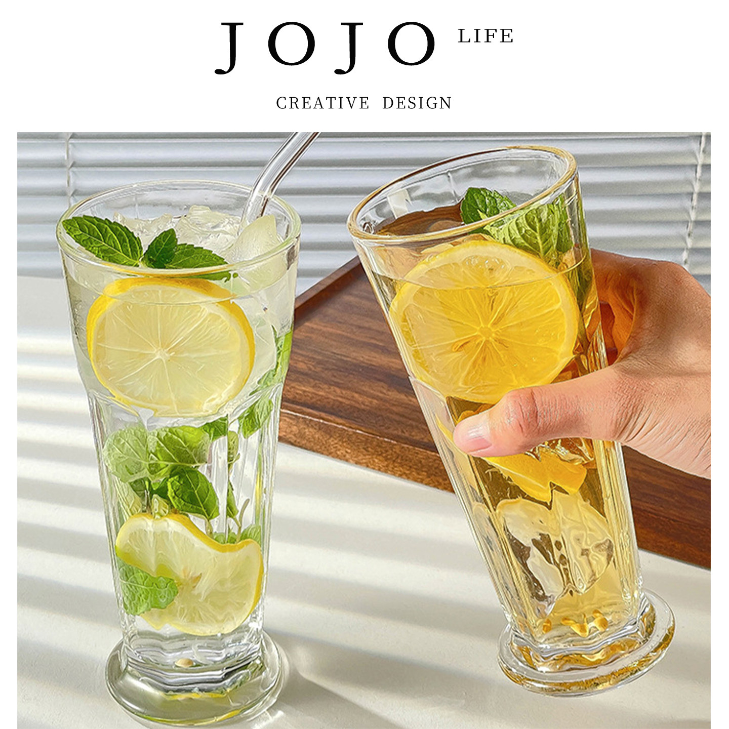 JOJO'S L. PD.rock.网红玻璃果汁杯直布罗陀八角柯林杯 | 簸锋