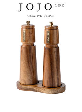 JOJO'S L. PD.Iran.研磨器手动胡椒套装家用实木质胡椒磨 | 朗伊