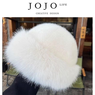 JOJO'S L. PD.mouth.冬季加厚毛绒帽子大帽檐仿貂毛保暖 | 和口