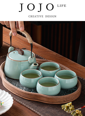JOJO'S L. PD.starvation anus.汝窑提梁壶开片可养茶具  | 饥肛