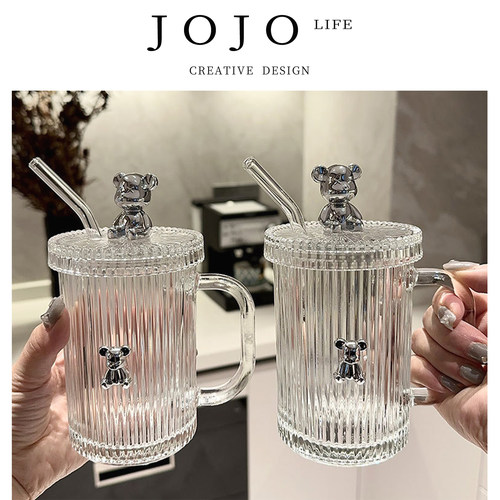 JOJO'SL.PD小熊玻璃杯马克杯