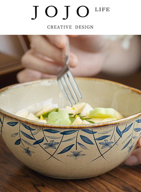 JOJO'S L. PD.Metaphor.桔梗花不规则陶瓷饭碗日式面碗  |  永朦