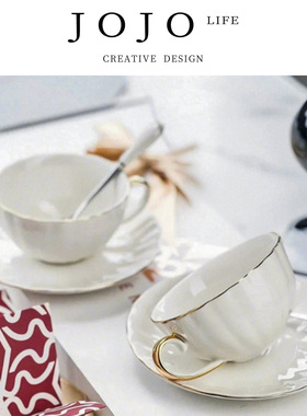 JOJO'S L. PD.Oppose.欧式咖啡杯碟轻奢简约金边咖啡杯子 | 反咧