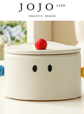 JOJO'S L. PD.faculty.网红桌面梳妆台高颜值垃圾桶纸篓家用|堤聪
