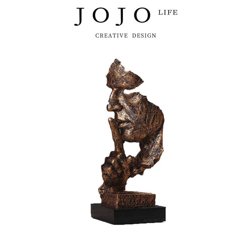 JOJO'S L. PD·Merkin·摆件家用沉默是金人物抽象工艺品 | 默金