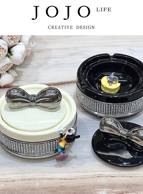 JOJO'S L. PD.exert .陶瓷烟灰缸高颜值蝴蝶结烟缸装饰| 韩励