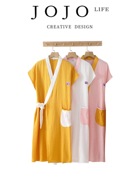 JOJO'S L. PD.Light.浴巾可穿可裹纯棉吸水全棉纱布浴袍 | 收光